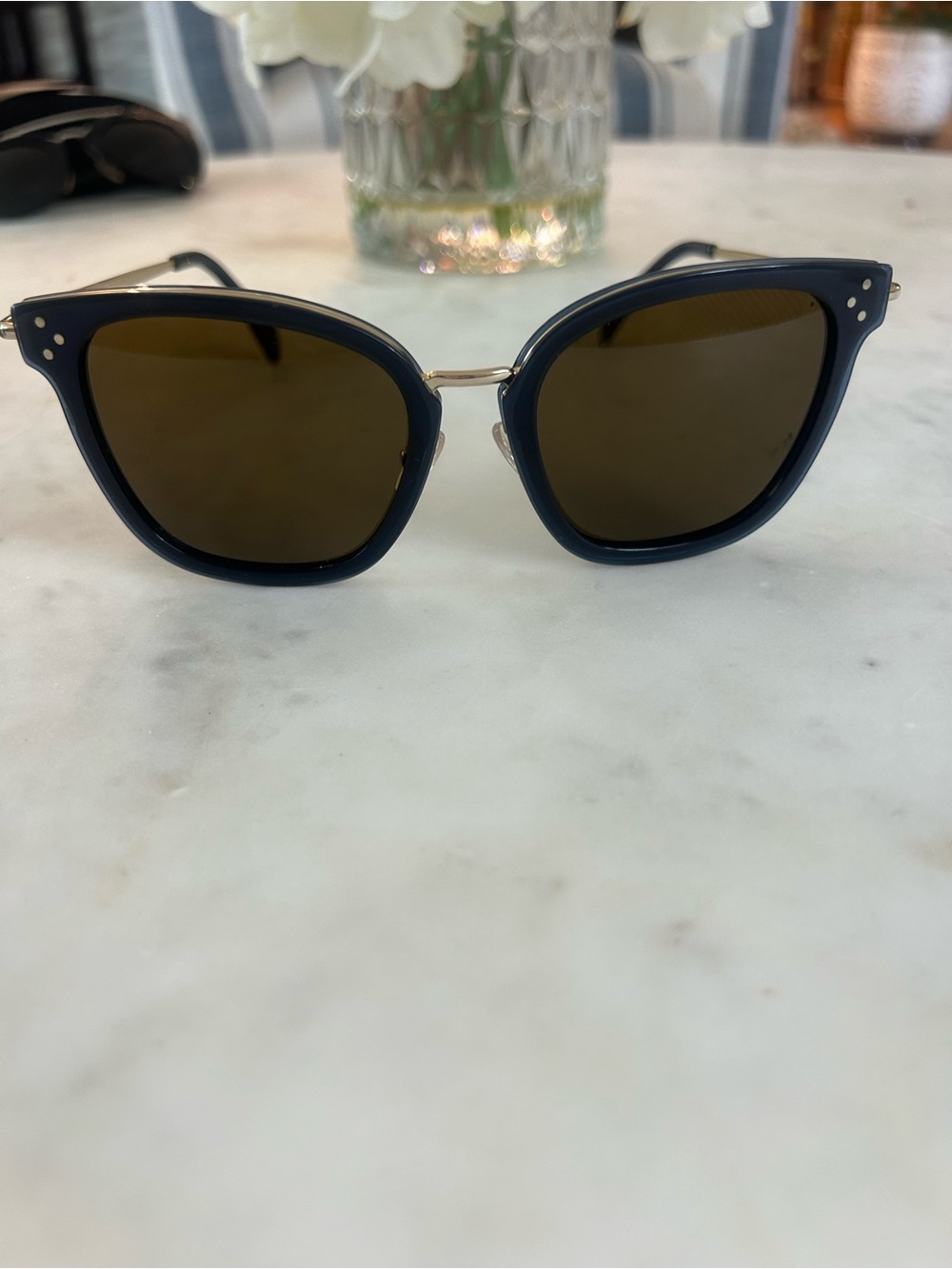 Celine Navy Sunglasses - Picture 2 of 3
